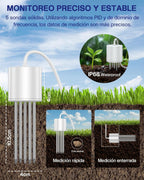 Plant Moisture Tester, 7-in-1 Soil Moisture Sensor Compatible with 32 Sensors, 100 m Range for Measuring Humidity, PH, EC, Temperature, Ambient Lighting for Garden, Greenhouse, Precision Farming