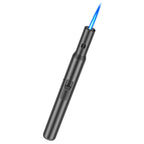 Lockable Lighter Jet Flame, 19 cm Windproof Lighter, Gas Refillable Windproof Long Stick Lighter, Jet Lighter, Black (Sold without Butane Gas)