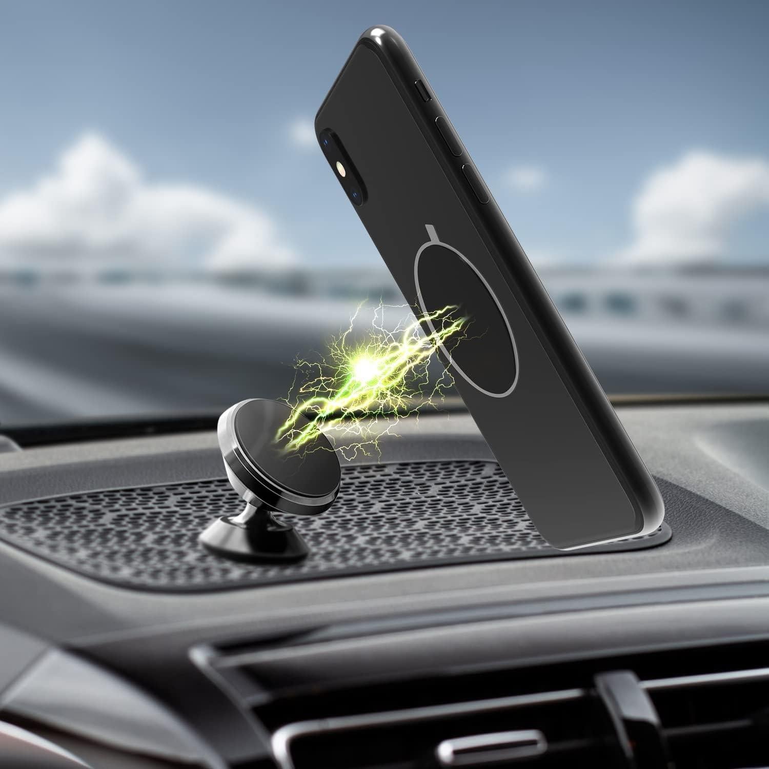 Metal Plate Mobile Phone 4 Pieces Metal Plates with Adhesive Film for Car Magnetic Mobile Phone Holder, Metal Plates for Magnetic Mobile Phone Holder, Metal Plate for Magnets/Toni Figures, 4